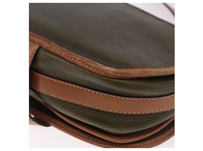Céline Borsa a Spalla CELINE in Pelle Verde Oro Auth 183117 D'oro - vista 9
