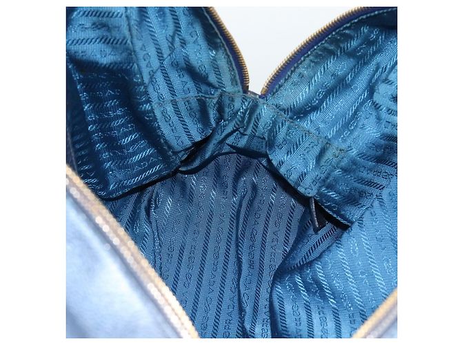 Borsa PRADA in pelle blu e oro Auth 183765V D'oro - vista 23