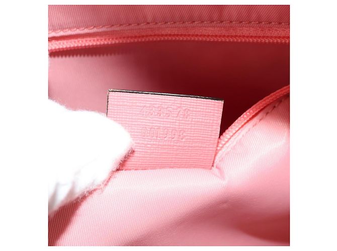 GUCCI GG Supreme Higuchi Yuko Sherry Line PVC Beige Silver 433578 Auth 182632SAV Silvery - view 11