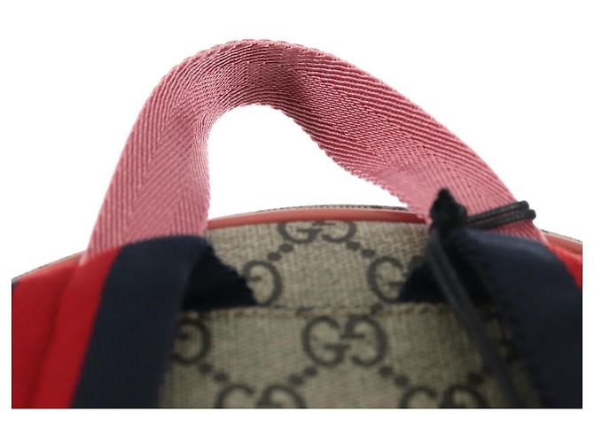 GUCCI GG Supreme Higuchi Yuko Sherry Line PVC Beige Silver 433578 Auth 182632SAV Silvery - view 14