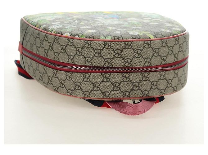 GUCCI GG Supreme Higuchi Yuko Sherry Line PVC Beige Silver 433578 Auth 182632SAV Silvery - view 6