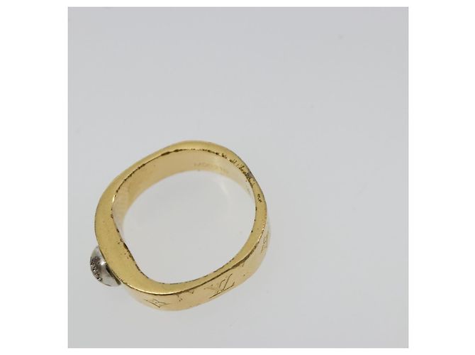 Anello LOUIS VUITTON Berg Nanogram in metallo Oro M00210 LV Auth 182944A D'oro - vista 10