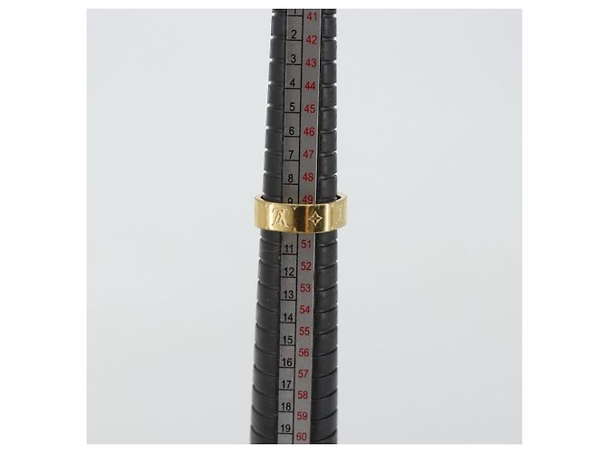 Anello LOUIS VUITTON Berg Nanogram in metallo Oro M00210 LV Auth 182944A D'oro - vista 12