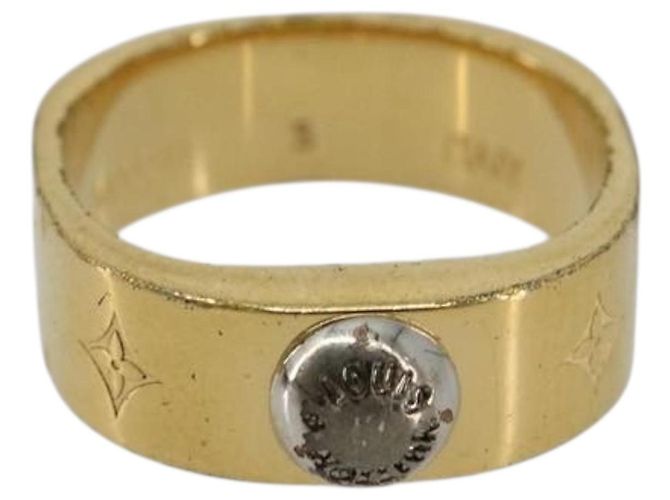 Anello LOUIS VUITTON Berg Nanogram in metallo Oro M00210 LV Auth 182944A D'oro - vista 2