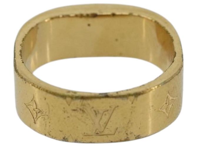 Anello LOUIS VUITTON Berg Nanogram in metallo Oro M00210 LV Auth 182944A D'oro - vista 3
