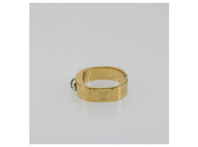 Anello LOUIS VUITTON Berg Nanogram in metallo Oro M00210 LV Auth 182944A D'oro - vista 4