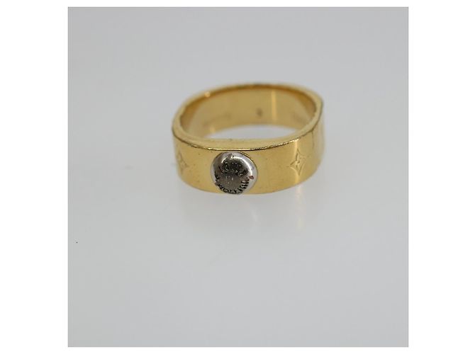 Anello LOUIS VUITTON Berg Nanogram in metallo Oro M00210 LV Auth 182944A D'oro - vista 6