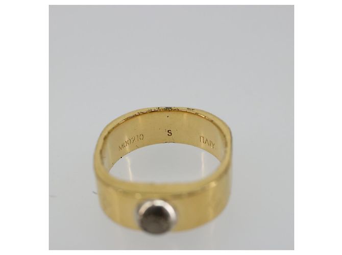 Anello LOUIS VUITTON Berg Nanogram in metallo Oro M00210 LV Auth 182944A D'oro - vista 7