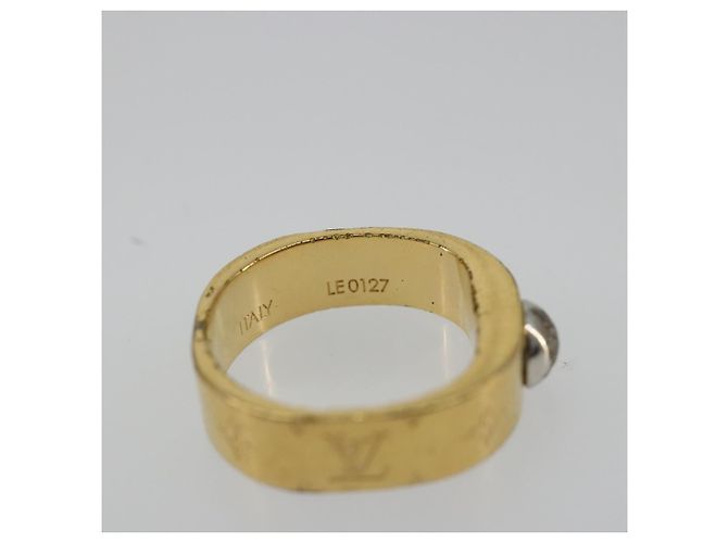 Anello LOUIS VUITTON Berg Nanogram in metallo Oro M00210 LV Auth 182944A D'oro - vista 8