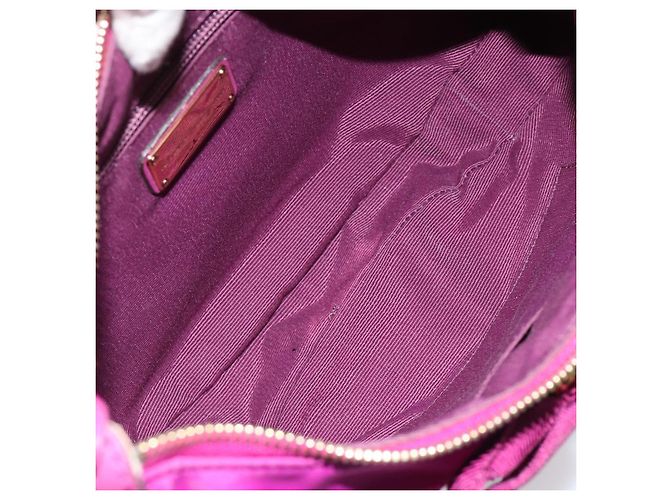 Borsa a tracolla Salvatore Ferragamo Vala in nylon viola e oro Autentica 182996A D'oro Porpora - vista 11