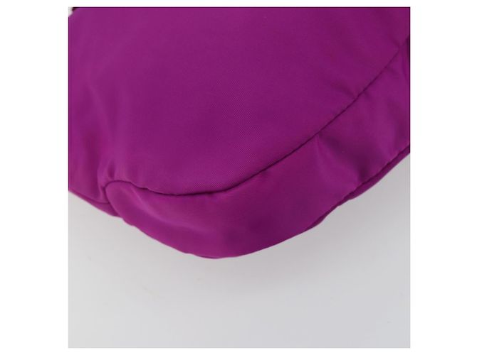 Borsa a tracolla Salvatore Ferragamo Vala in nylon viola e oro Autentica 182996A D'oro Porpora - vista 14