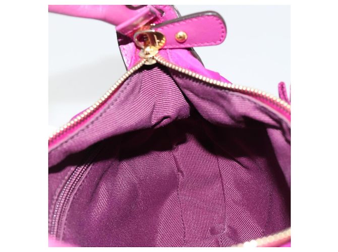 Borsa a tracolla Salvatore Ferragamo Vala in nylon viola e oro Autentica 182996A D'oro Porpora - vista 19