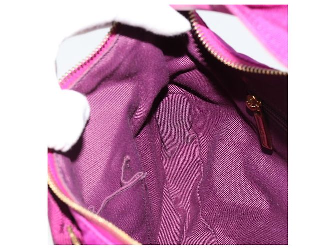Borsa a tracolla Salvatore Ferragamo Vala in nylon viola e oro Autentica 182996A D'oro Porpora - vista 20