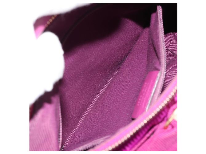 Borsa a tracolla Salvatore Ferragamo Vala in nylon viola e oro Autentica 182996A D'oro Porpora - vista 22