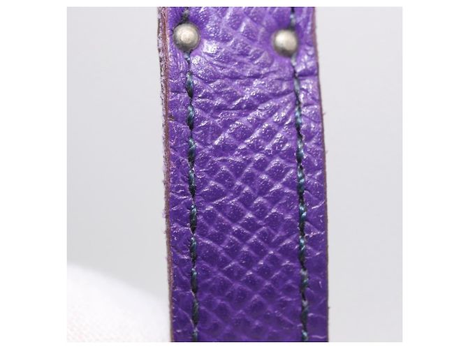 Hermès HERMES Kelly Long Wallet Epsom Violet Silber Authentisch 184179SM Lila - Ansicht 11