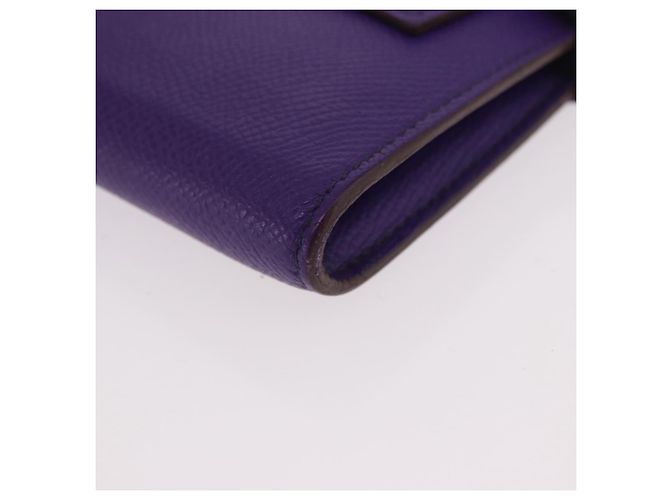 Hermès HERMES Kelly Long Wallet Epsom Violet Silber Authentisch 184179SM Lila - Ansicht 14