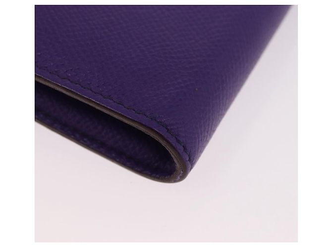 Hermès HERMES Kelly Long Wallet Epsom Violet Silber Authentisch 184179SM Lila - Ansicht 15