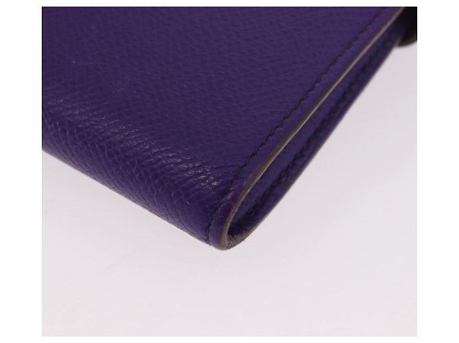 Hermès HERMES Kelly Long Wallet Epsom Violet Silber Authentisch 184179SM Lila - Ansicht 16