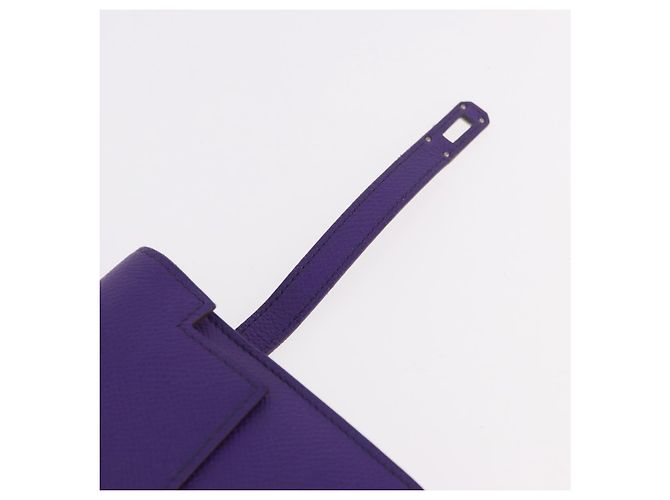 Hermès HERMES Kelly Long Wallet Epsom Violet Silber Authentisch 184179SM Lila - Ansicht 19