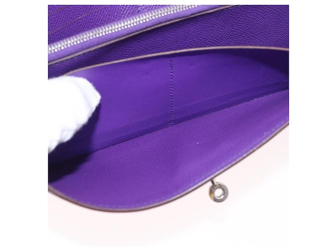 Hermès HERMES Kelly Long Wallet Epsom Violet Silber Authentisch 184179SM Lila - Ansicht 24