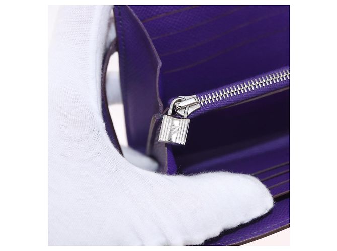Hermès HERMES Kelly Long Wallet Epsom Violet Silber Authentisch 184179SM Lila - Ansicht 25