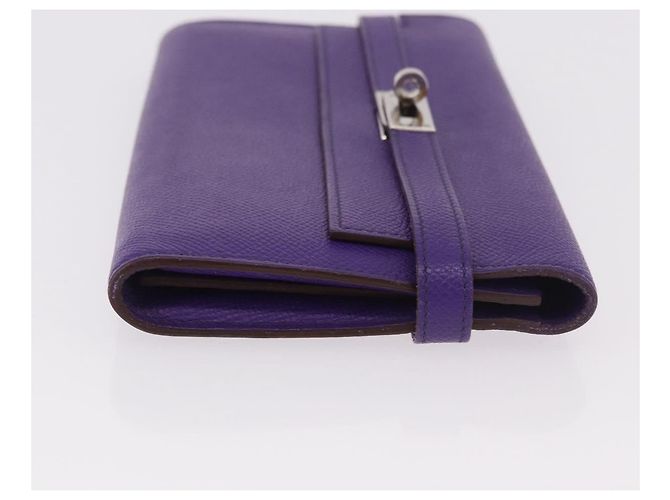Hermès HERMES Kelly Long Wallet Epsom Violet Silber Authentisch 184179SM Lila - Ansicht 3
