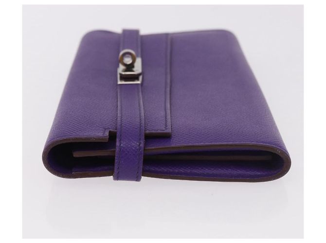 Hermès HERMES Kelly Long Wallet Epsom Violet Silber Authentisch 184179SM Lila - Ansicht 4