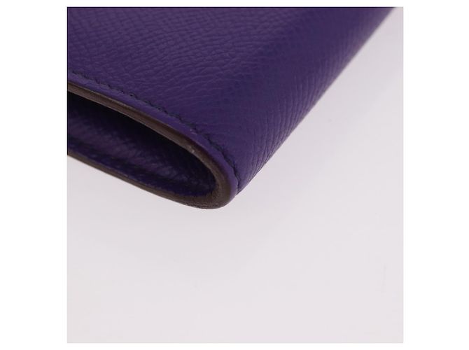 Hermès HERMES Kelly Long Wallet Epsom Violet Silber Authentisch 184179SM Lila - Ansicht 7
