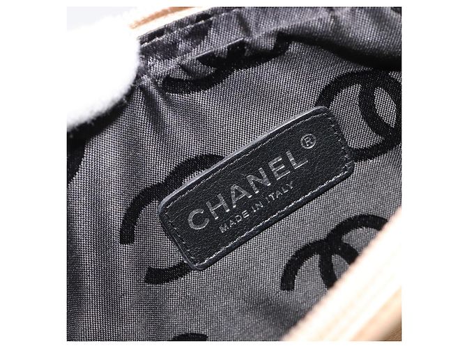 CHANEL Matelasse Cambon Line Shoulder Bag Pelle Beige Argento CC Auth 183625M - vista 19
