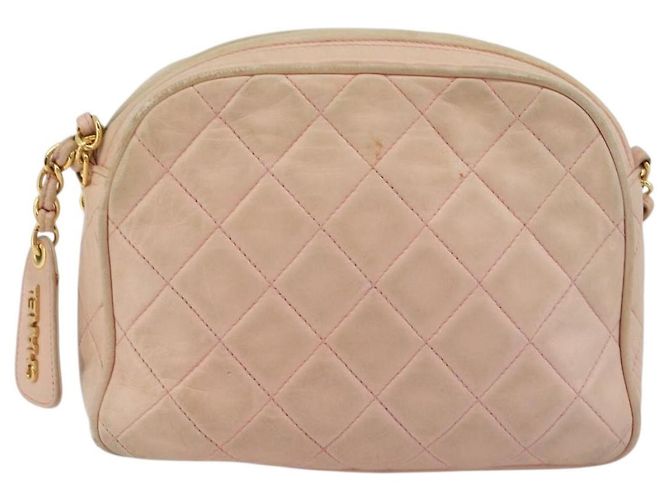 Borsa a tracolla CHANEL con catena in pelle di agnello beige Oro CC Auth 184126 D'oro - vista 13
