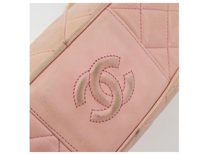 Borsa a tracolla CHANEL con catena in pelle di agnello beige Oro CC Auth 184126 D'oro - vista 17