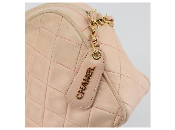Borsa a tracolla CHANEL con catena in pelle di agnello beige Oro CC Auth 184126 D'oro - vista 18