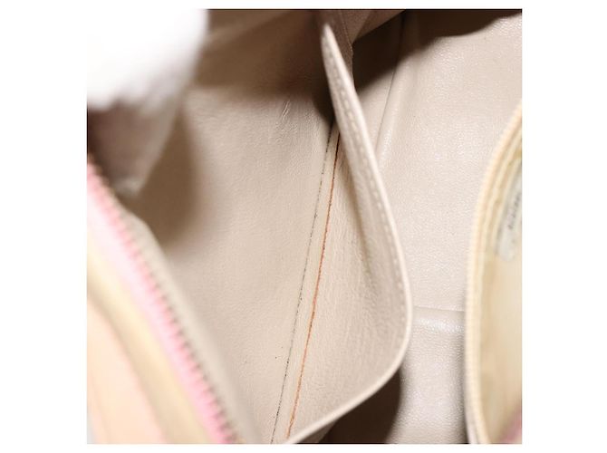 Borsa a tracolla CHANEL con catena in pelle di agnello beige Oro CC Auth 184126 D'oro - vista 24
