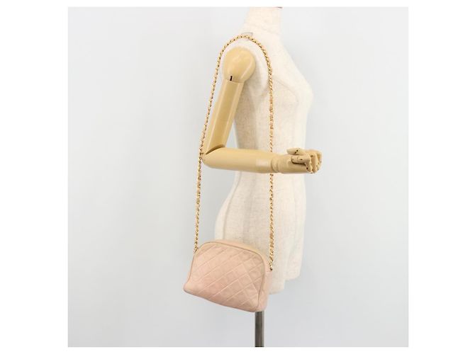 Borsa a tracolla CHANEL con catena in pelle di agnello beige Oro CC Auth 184126 D'oro - vista 25