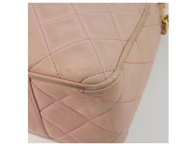 Borsa a tracolla CHANEL con catena in pelle di agnello beige Oro CC Auth 184126 D'oro - vista 9