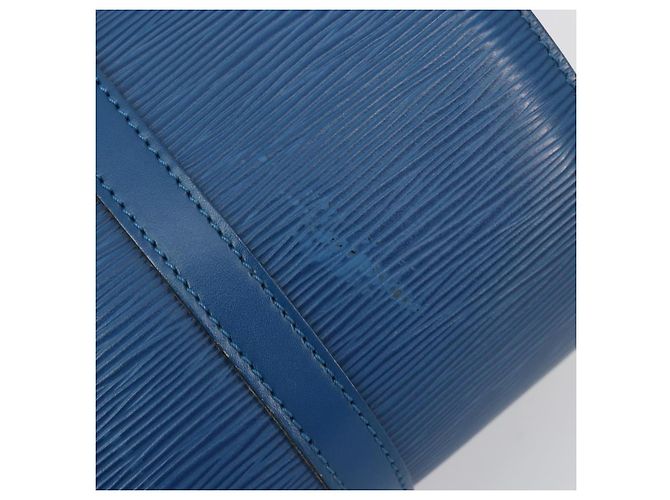 Borsa LOUIS VUITTON Epi Soufflot Blu M52225 LV Auth 182665A - vista 10