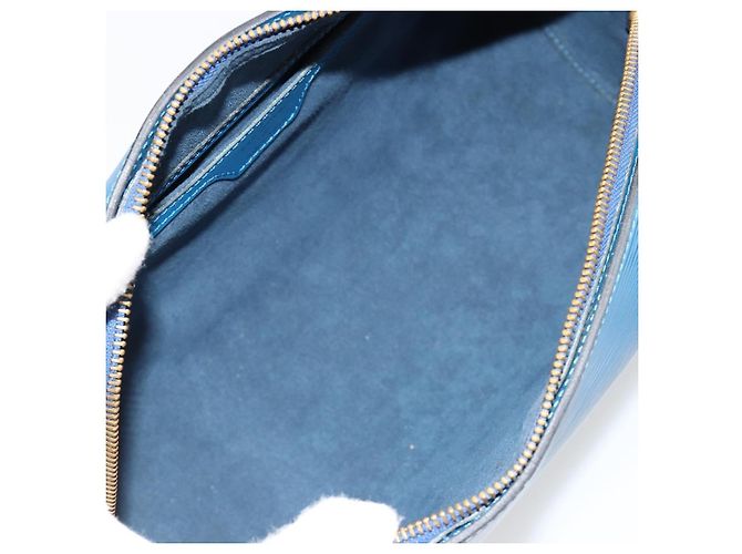 Borsa LOUIS VUITTON Epi Soufflot Blu M52225 LV Auth 182665A - vista 11