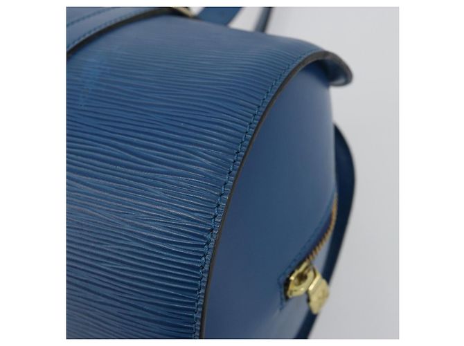 Borsa LOUIS VUITTON Epi Soufflot Blu M52225 LV Auth 182665A - vista 15