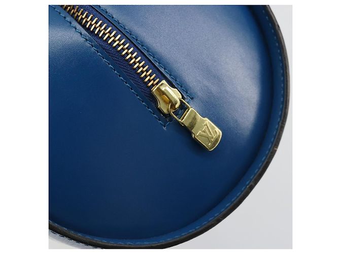 Borsa LOUIS VUITTON Epi Soufflot Blu M52225 LV Auth 182665A - vista 17