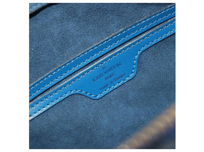Borsa LOUIS VUITTON Epi Soufflot Blu M52225 LV Auth 182665A - vista 18