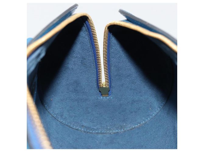 Borsa LOUIS VUITTON Epi Soufflot Blu M52225 LV Auth 182665A - vista 19