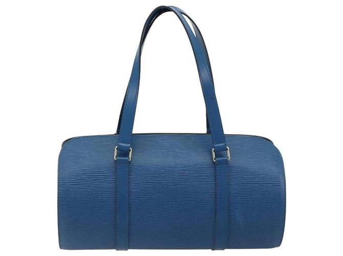 Borsa LOUIS VUITTON Epi Soufflot Blu M52225 LV Auth 182665A - vista 2