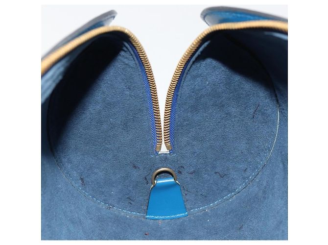 Borsa LOUIS VUITTON Epi Soufflot Blu M52225 LV Auth 182665A - vista 20