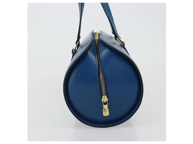 Borsa LOUIS VUITTON Epi Soufflot Blu M52225 LV Auth 182665A - vista 4
