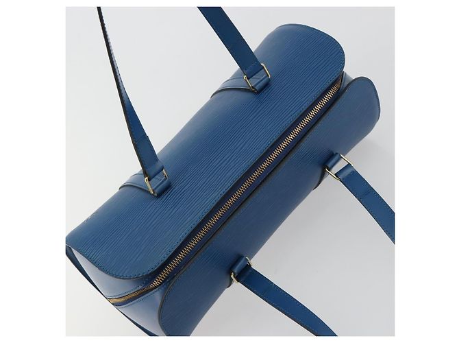Borsa LOUIS VUITTON Epi Soufflot Blu M52225 LV Auth 182665A - vista 6