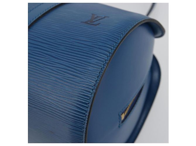 Borsa LOUIS VUITTON Epi Soufflot Blu M52225 LV Auth 182665A - vista 9