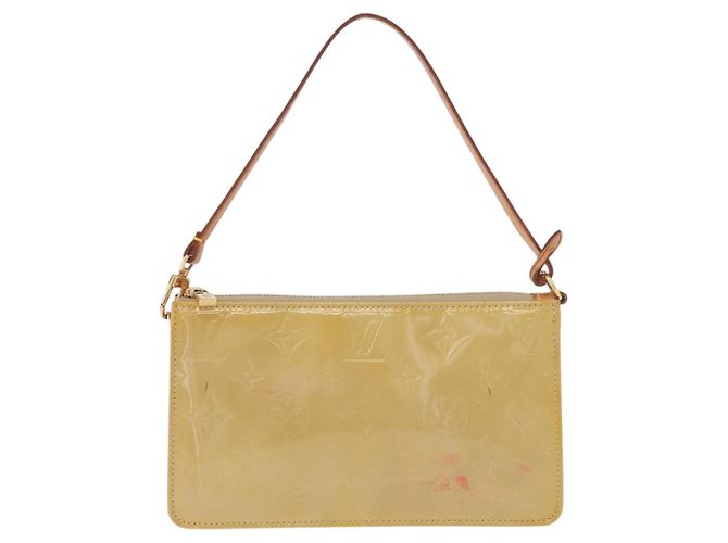 LOUIS VUITTON Monogram Vernis Lexington Pouch Beige M91010 LV Auth 184312 - vista 13