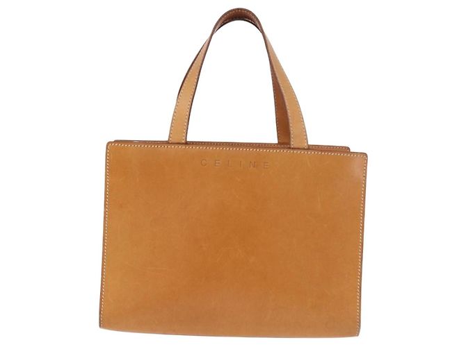 Céline CELINE Handtasche Leder Braun Silber Auth 183890 - Ansicht 13