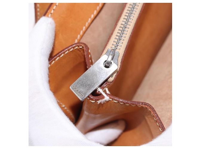Céline CELINE Handtasche Leder Braun Silber Auth 183890 - Ansicht 24