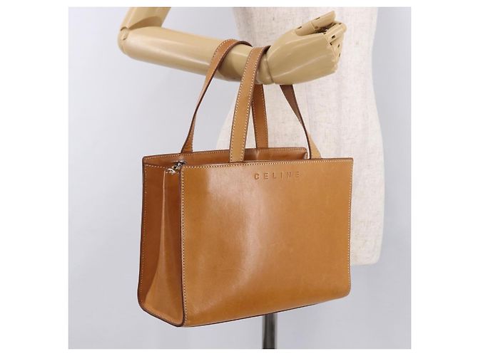 Céline CELINE Handtasche Leder Braun Silber Auth 183890 - Ansicht 26